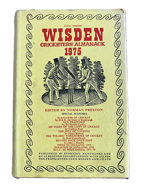 Wisden Cricketers Almanack 1975
