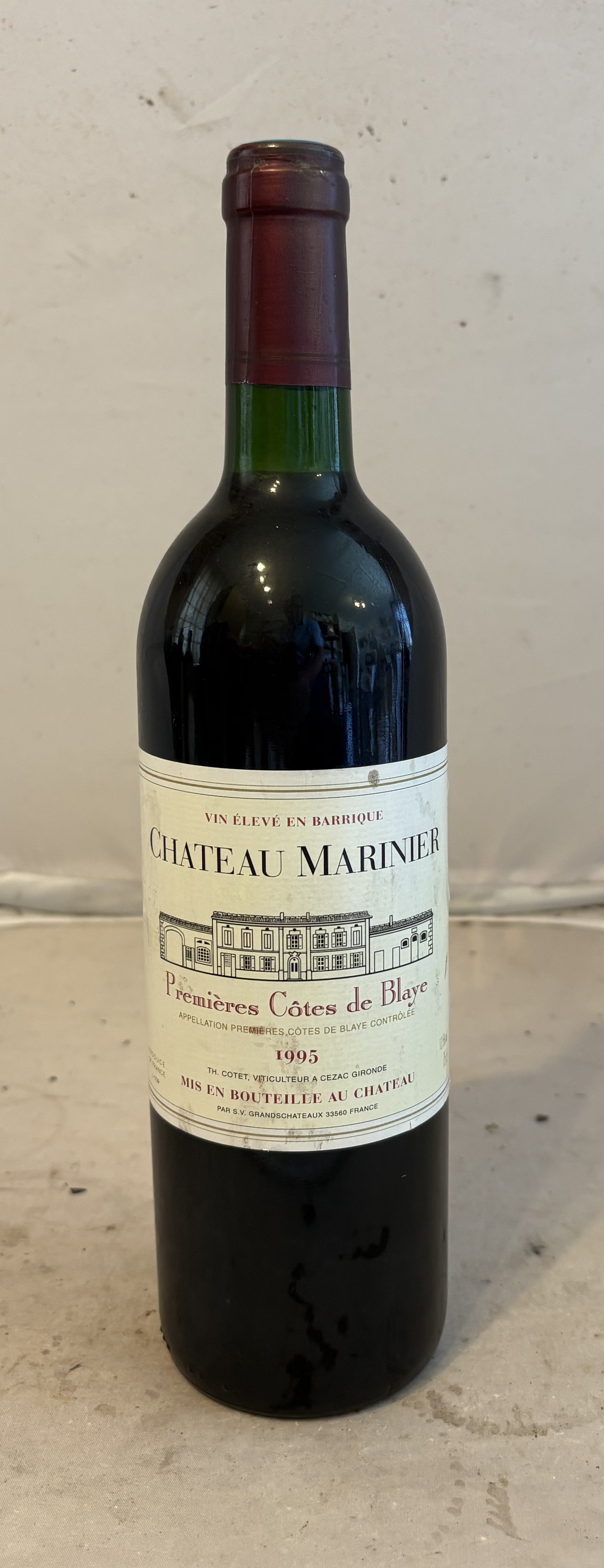 Chateau Marinier 1995, Premieres Cotes de Blaye